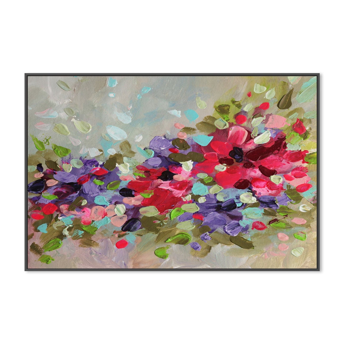 Colourful Array Of Petals , Hand-Painted Canvas