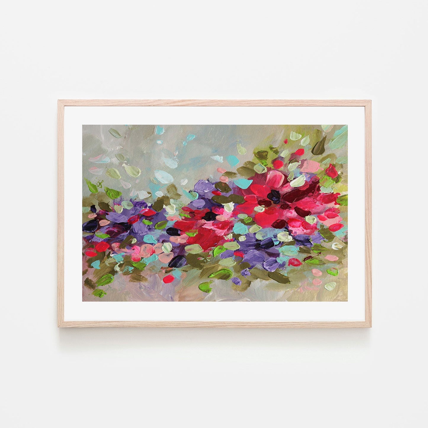 Colourful Array Of Petals , Hand-Painted Canvas