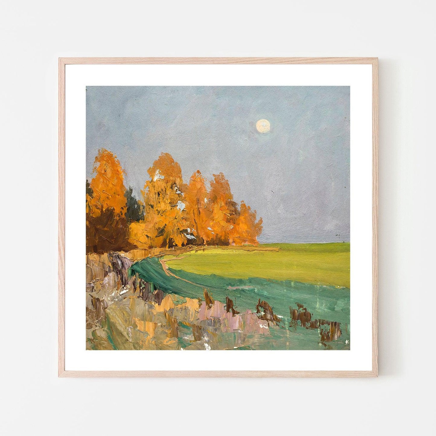 Autumn at Dusk , Hand-painted Canvas