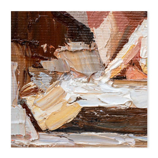 Brown Overlay , Hand-painted Canvas