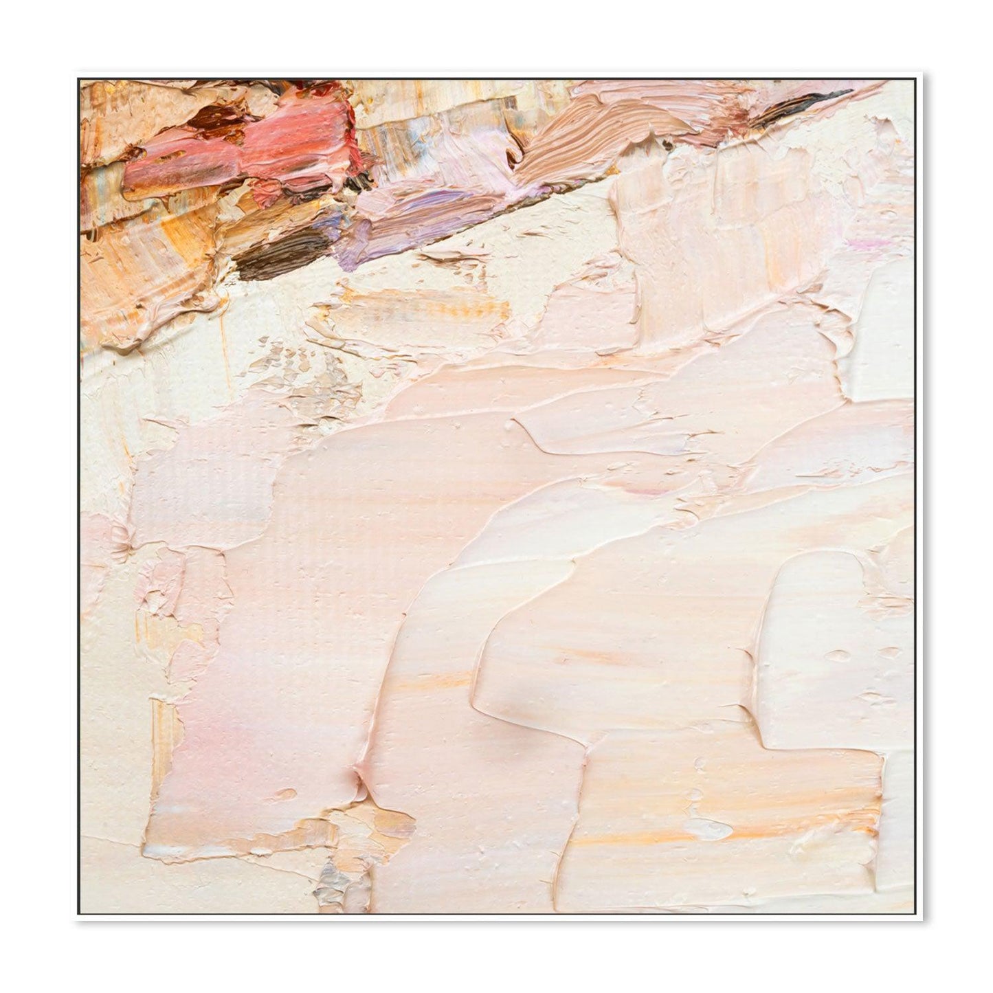 Creamy , Hand-painted Canvas