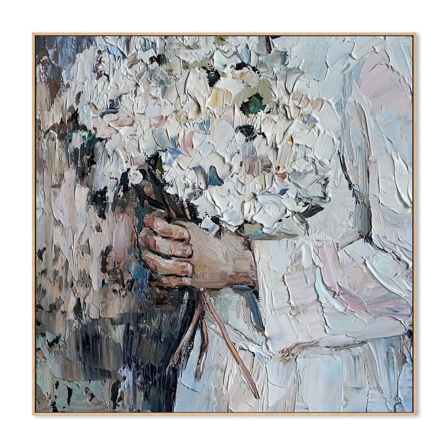 Flower Girl , Hand-painted Canvas