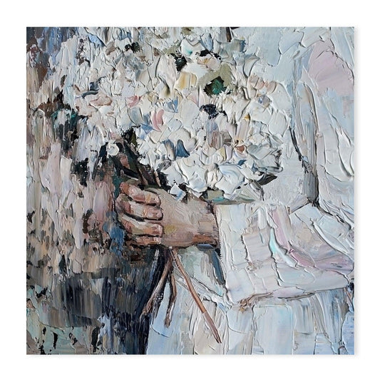 Flower Girl , Hand-painted Canvas