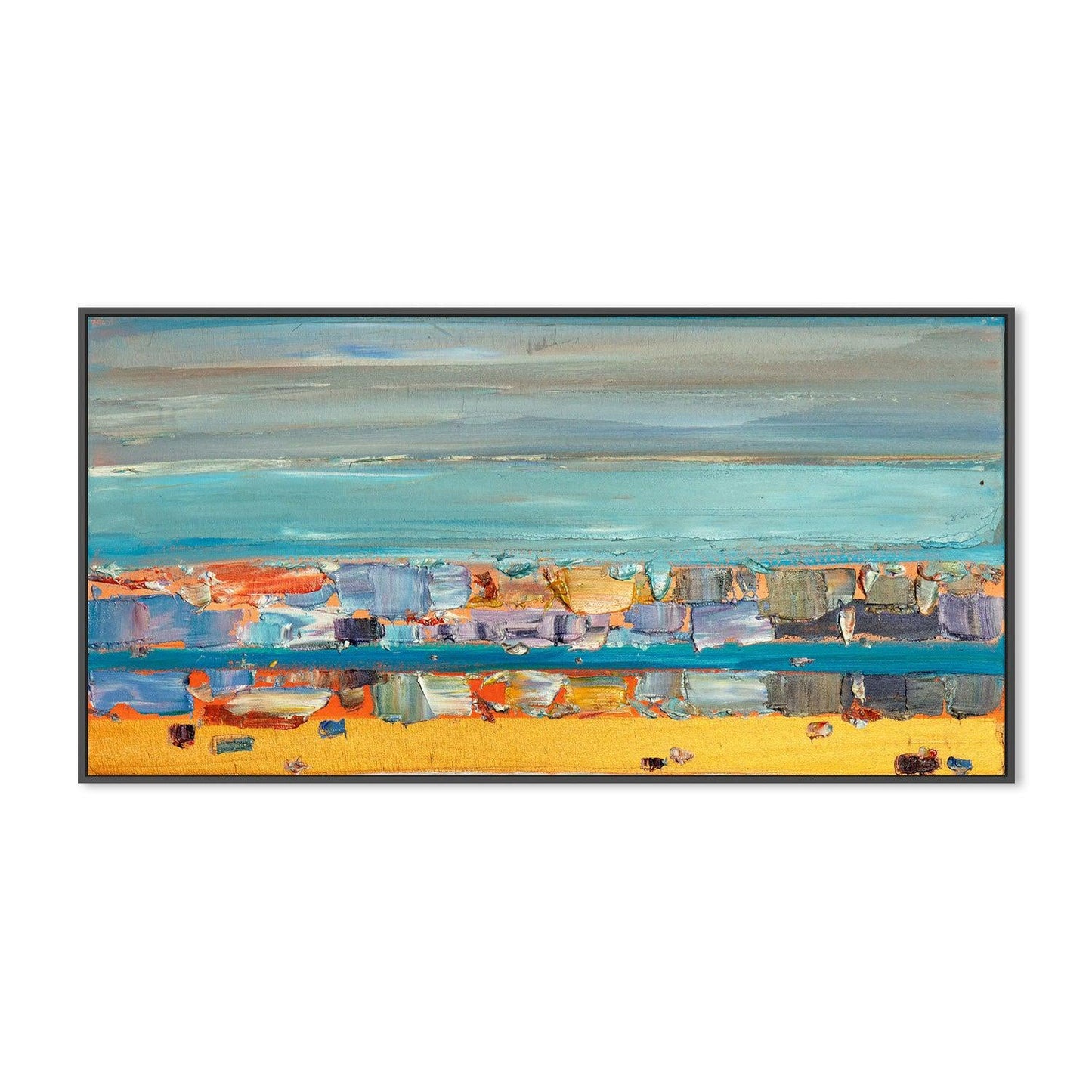 At the Beach , Hand-painted Canvas