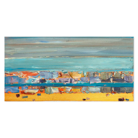 At the Beach , Hand-painted Canvas