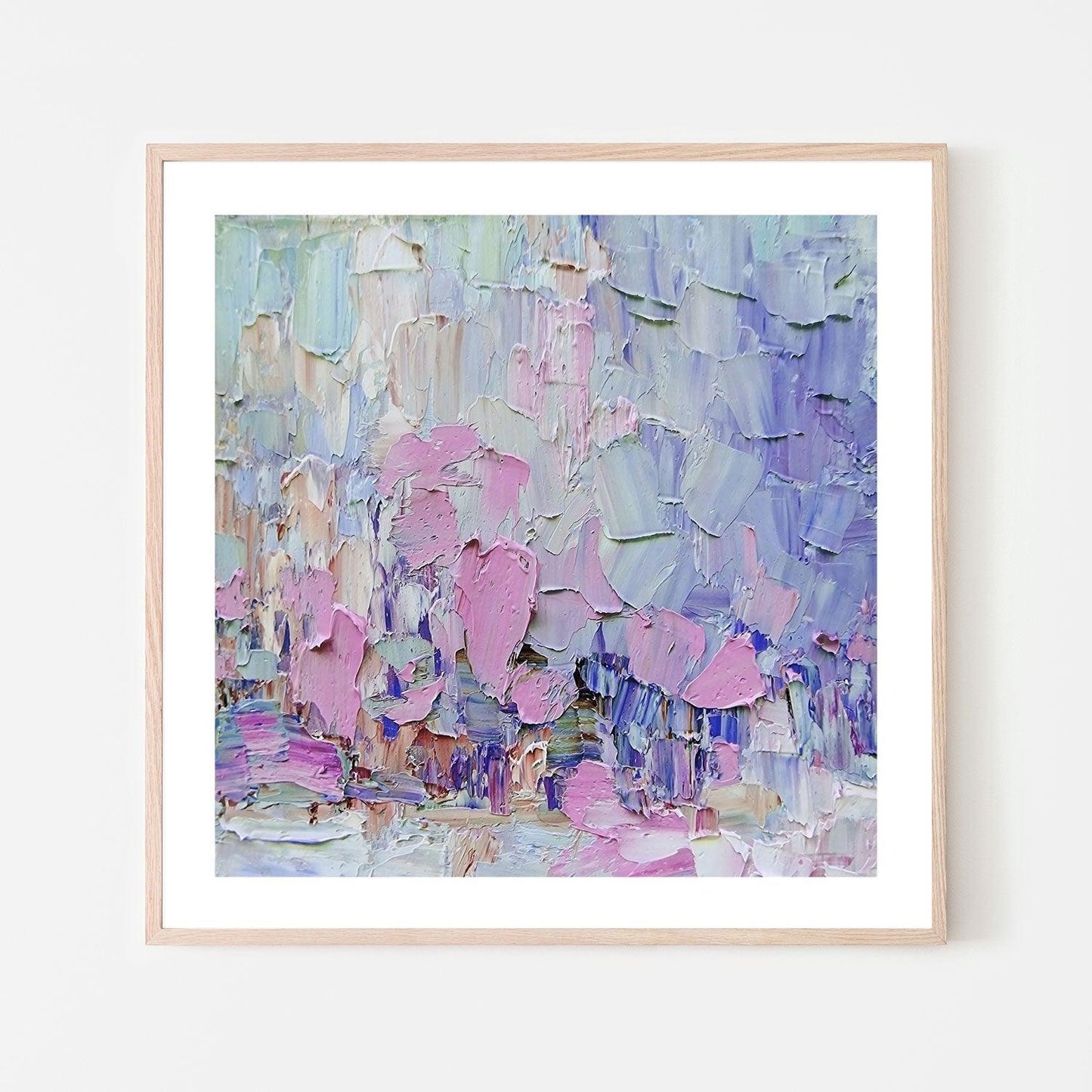 Pink and Purple Kisses , Hand-painted Canvas