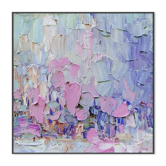 Pink and Purple Kisses , Hand-painted Canvas