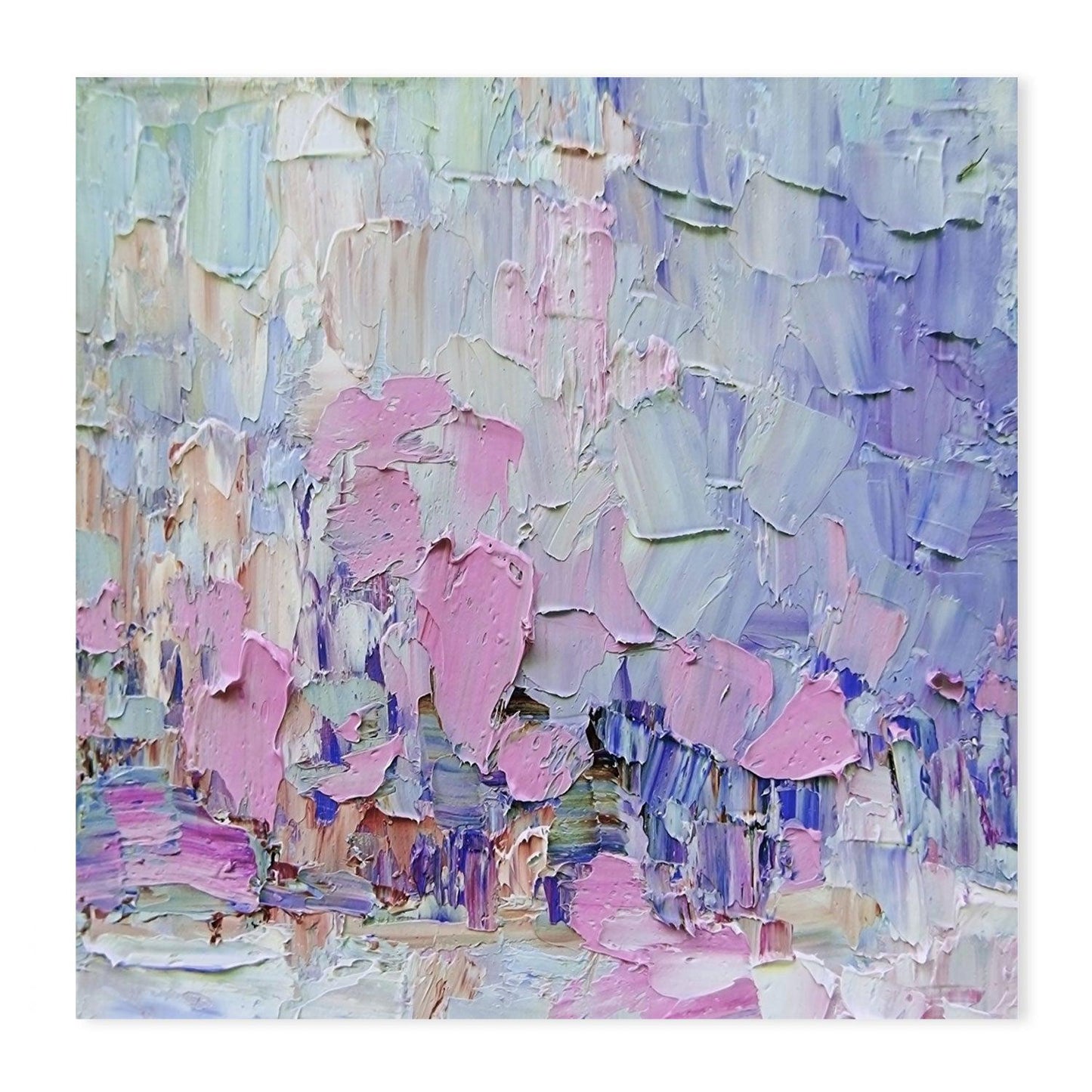 Pink and Purple Kisses , Hand-painted Canvas