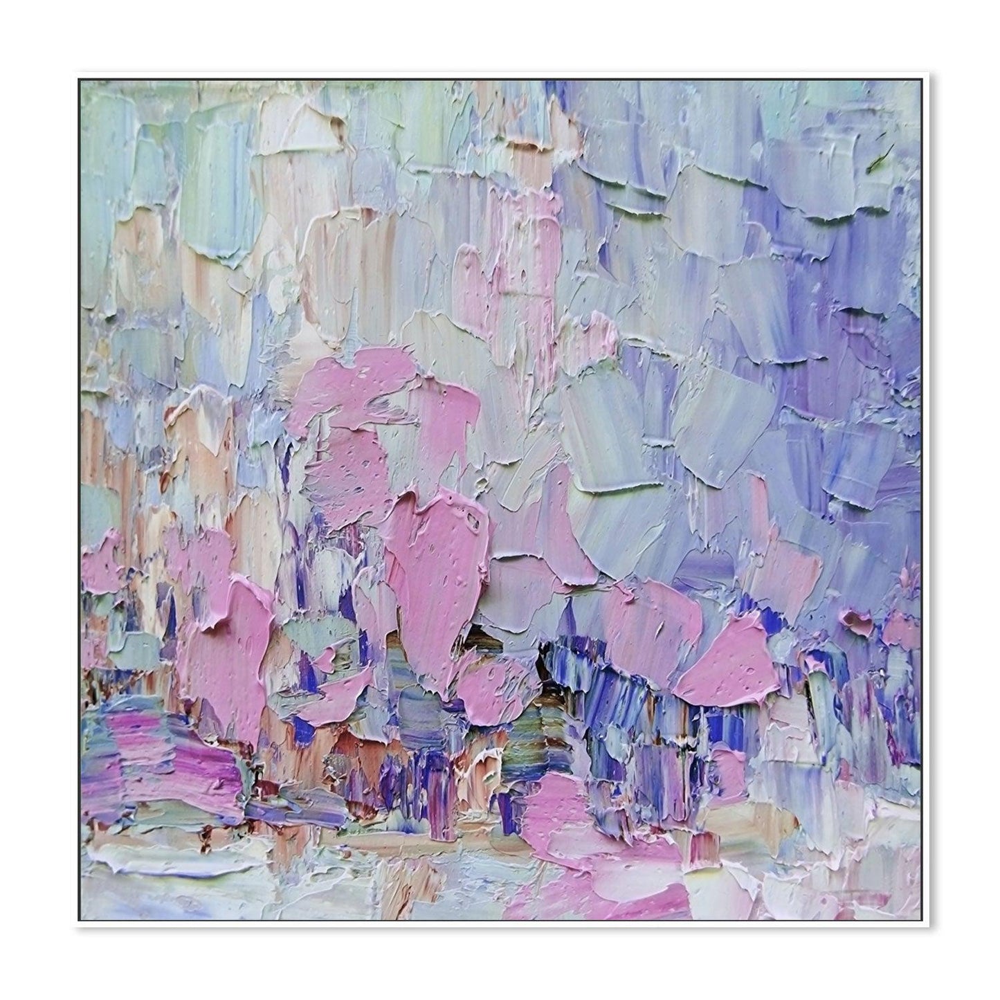 Pink and Purple Kisses , Hand-painted Canvas