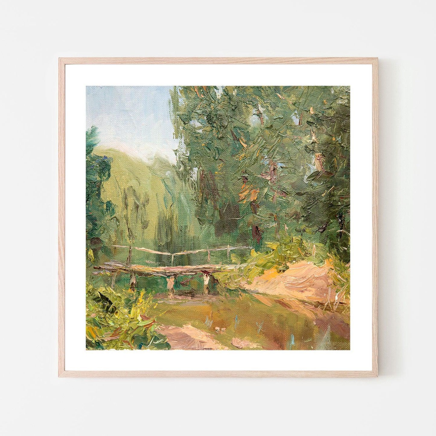 Over The Bridge , Hand-painted Canvas