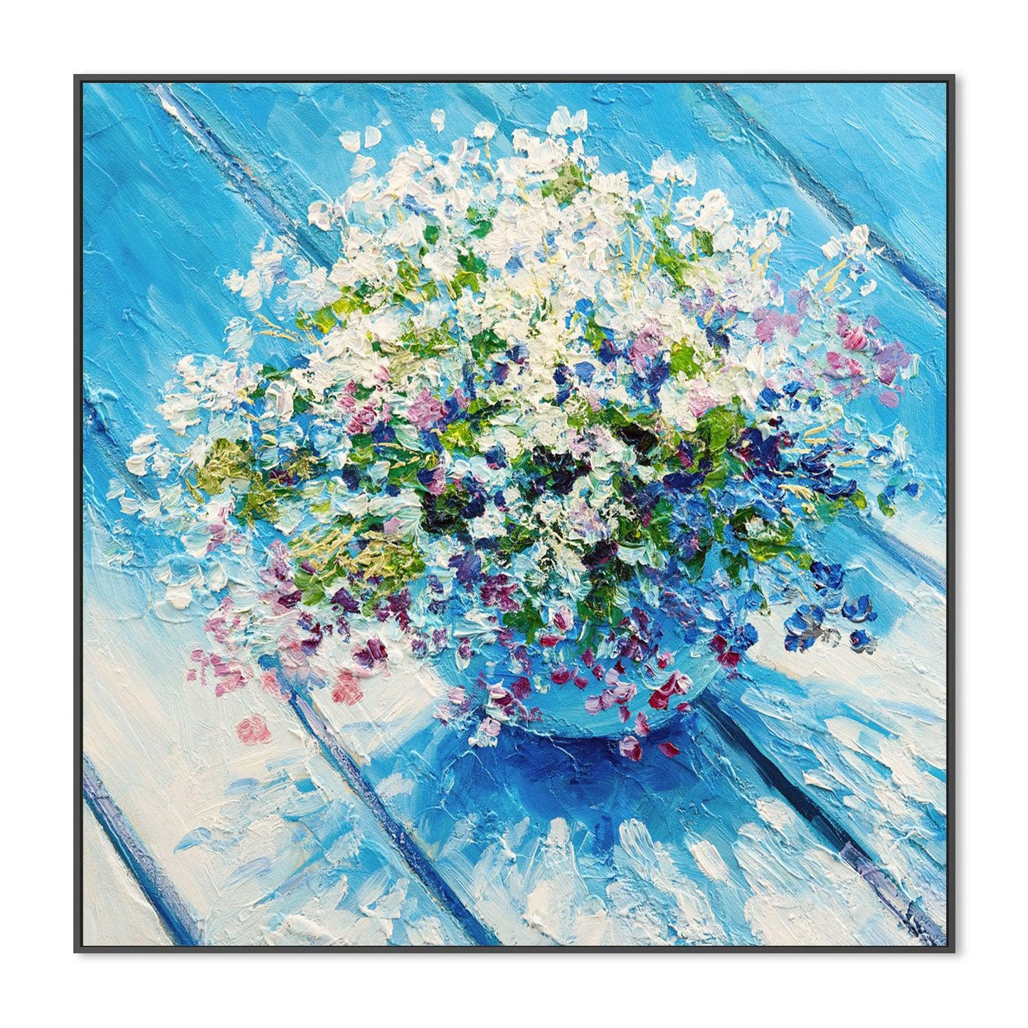 French Florals  , Hand-painted Canvas