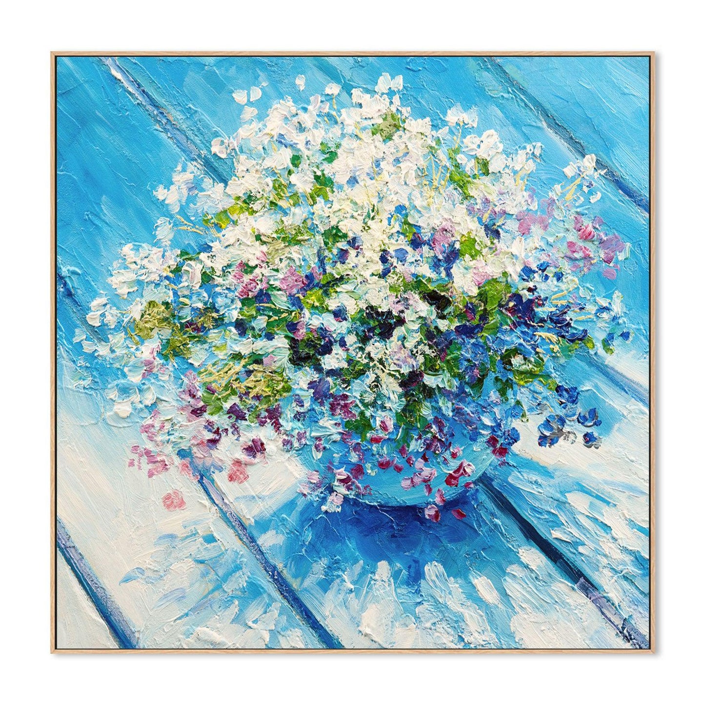 French Florals  , Hand-painted Canvas