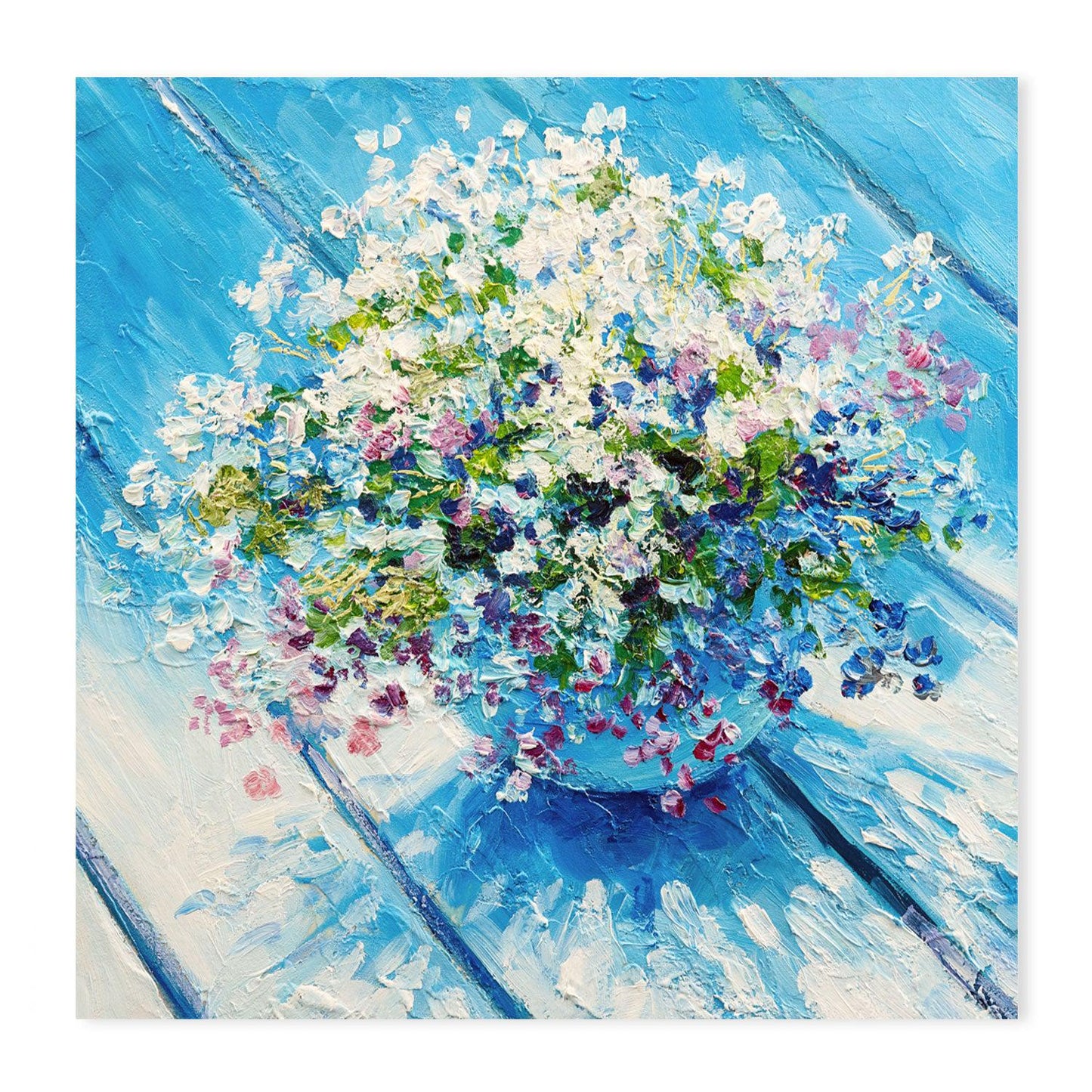 French Florals  , Hand-painted Canvas