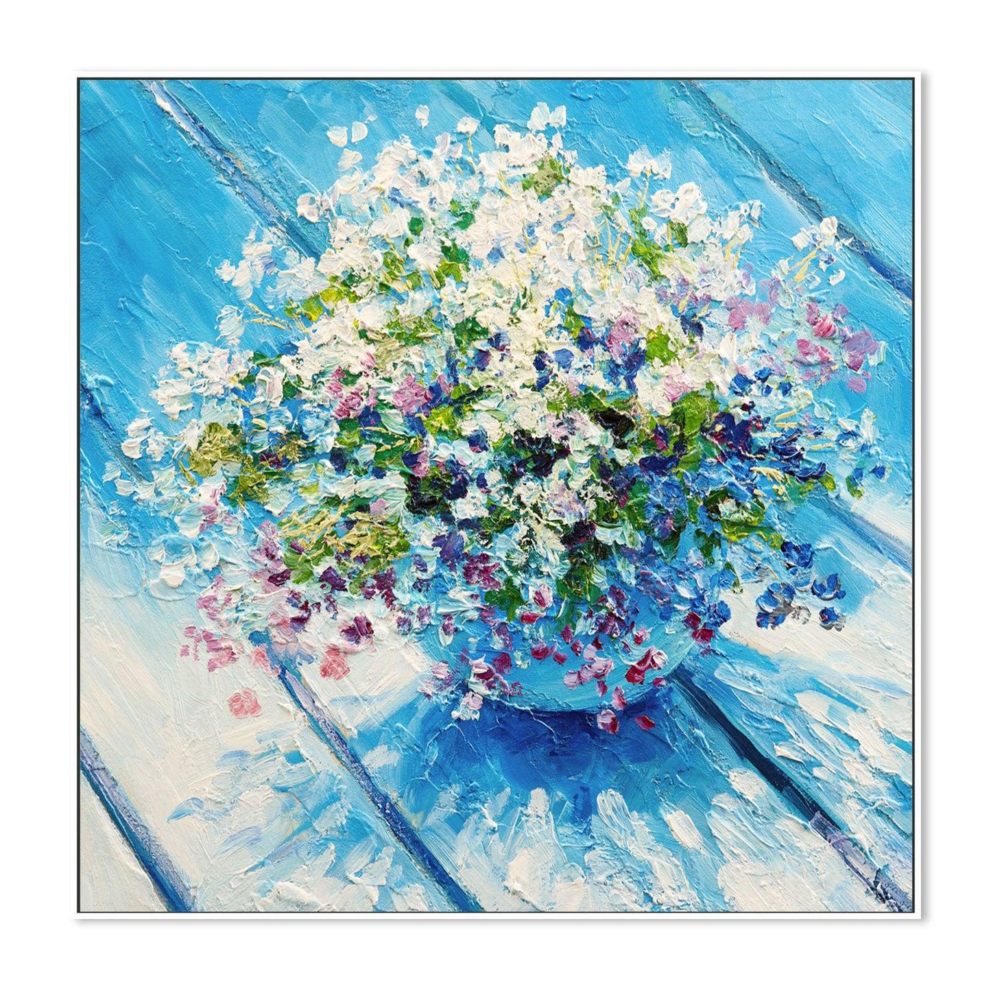 French Florals  , Hand-painted Canvas