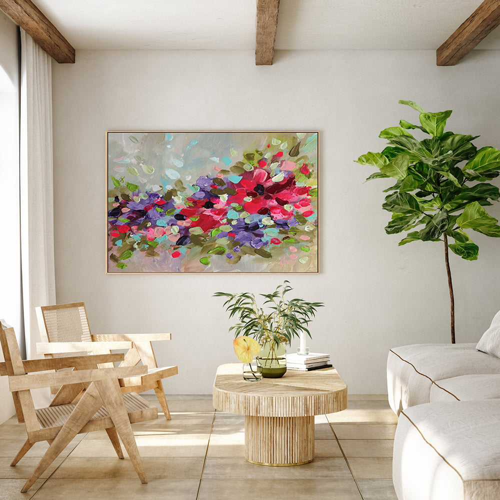 Colourful Array Of Petals , Hand-Painted Canvas
