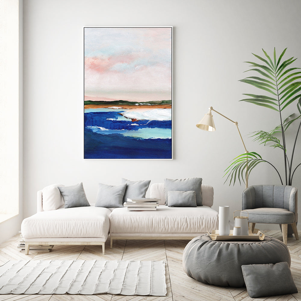 Deep Blue Waters, Hand-Painted Canvas