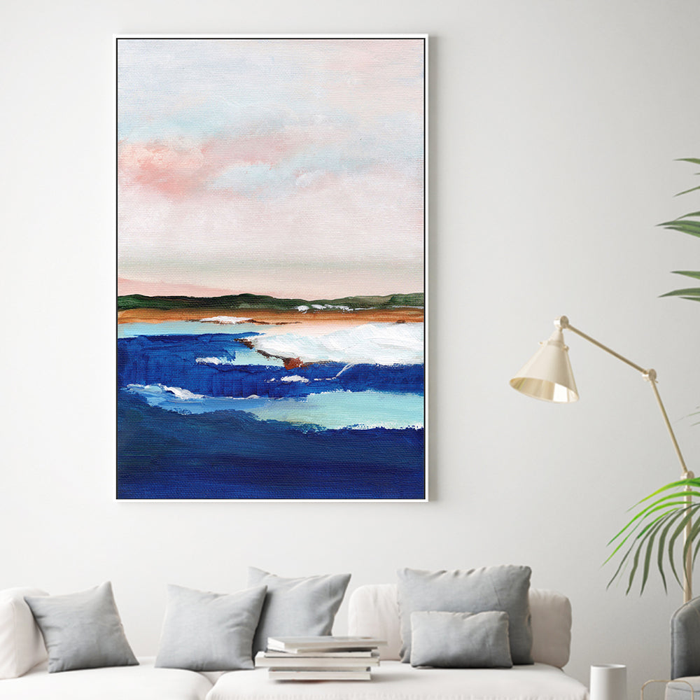 Deep Blue Waters, Hand-Painted Canvas