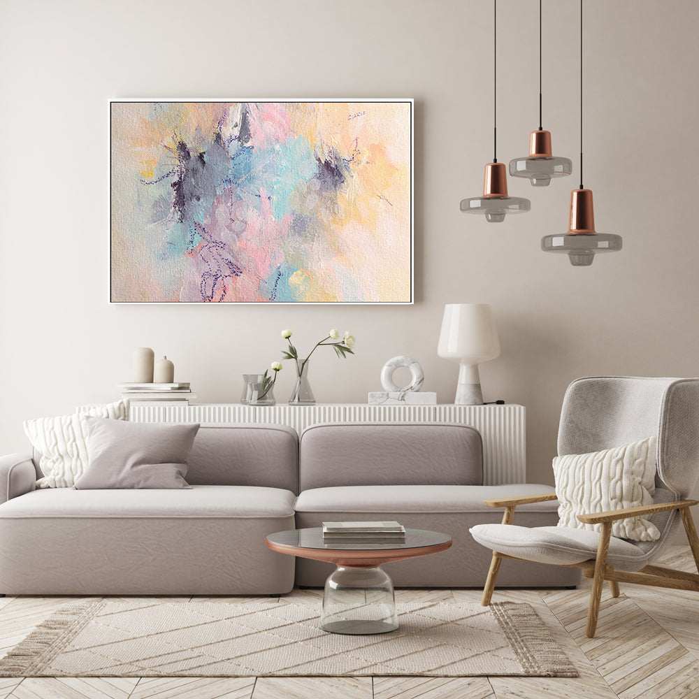 Pastel Confetti, Style C , Hand-Painted Canvas