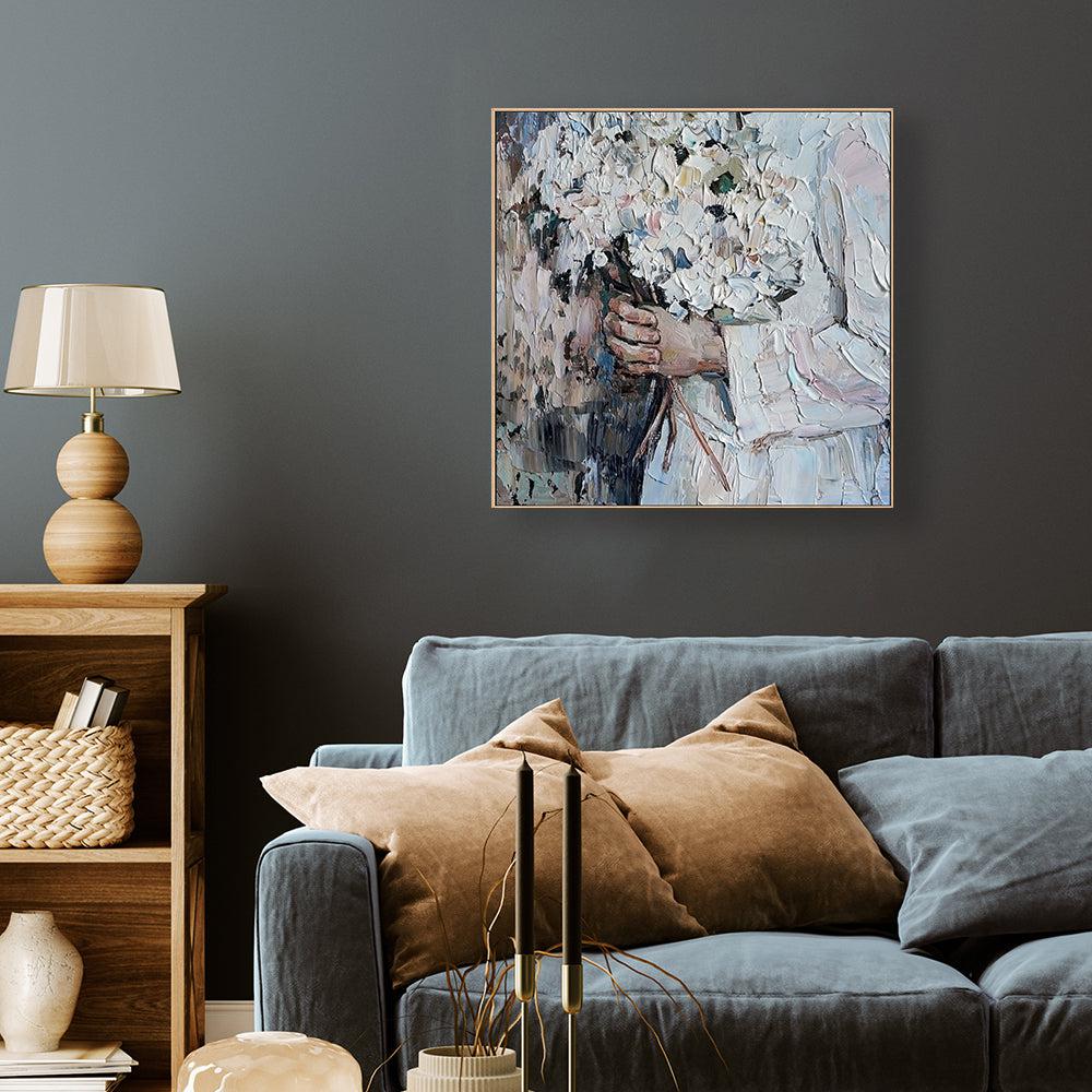 Flower Girl , Hand-painted Canvas