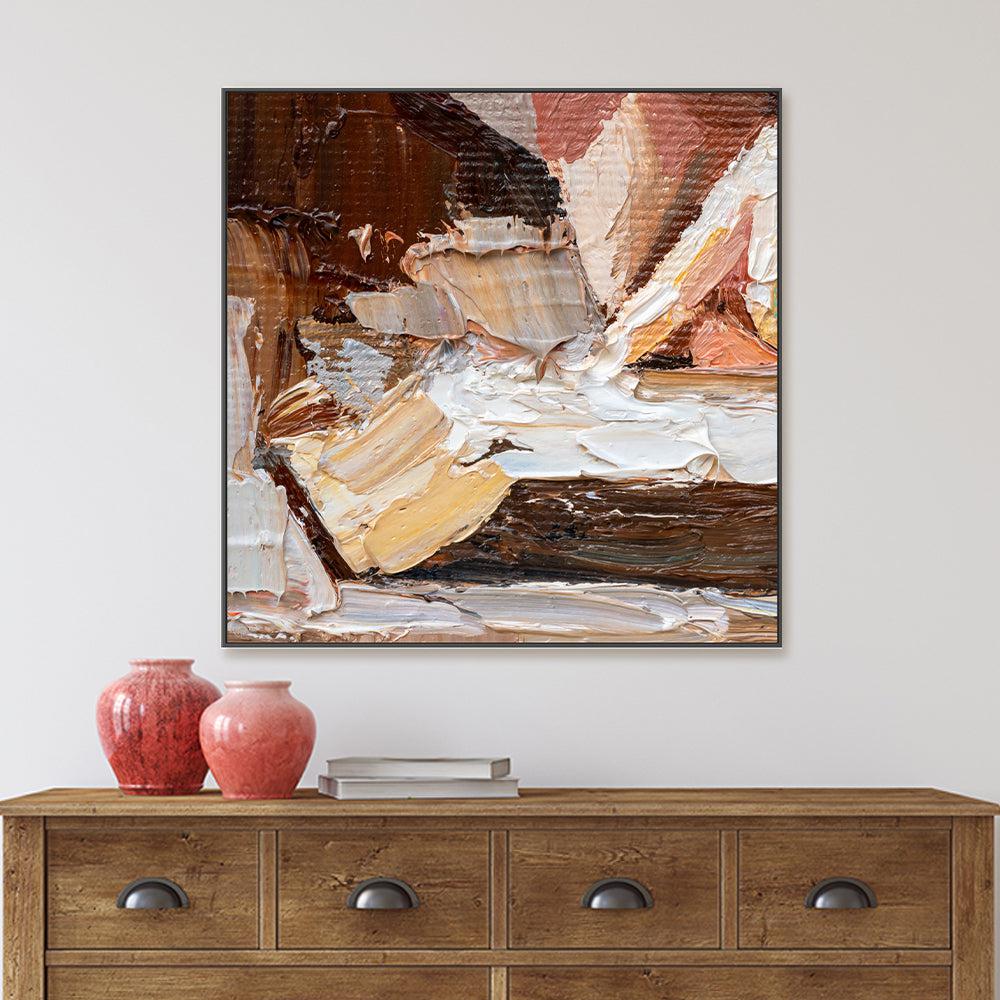 Brown Overlay , Hand-painted Canvas