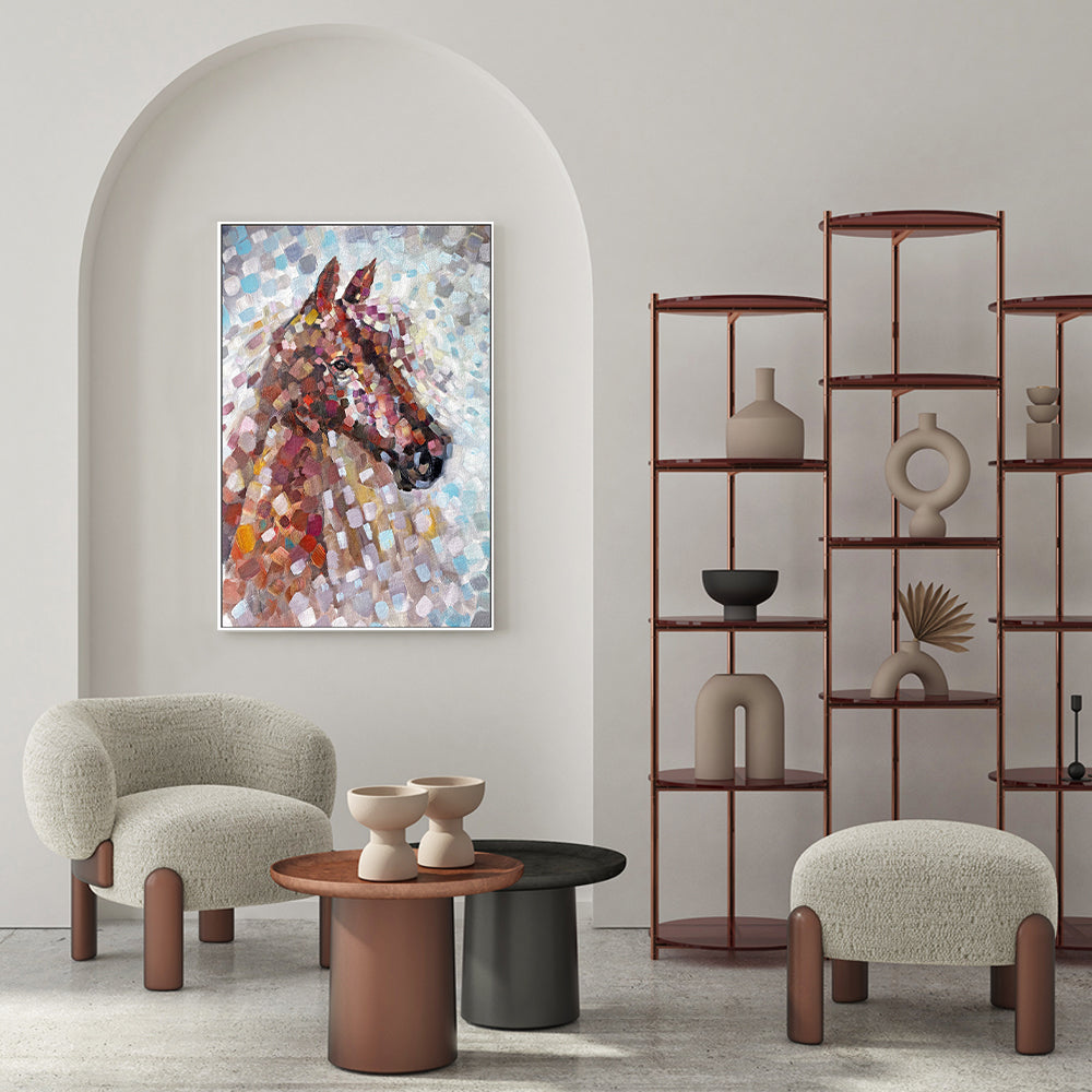 Piece Together , Hand-Painted Canvas