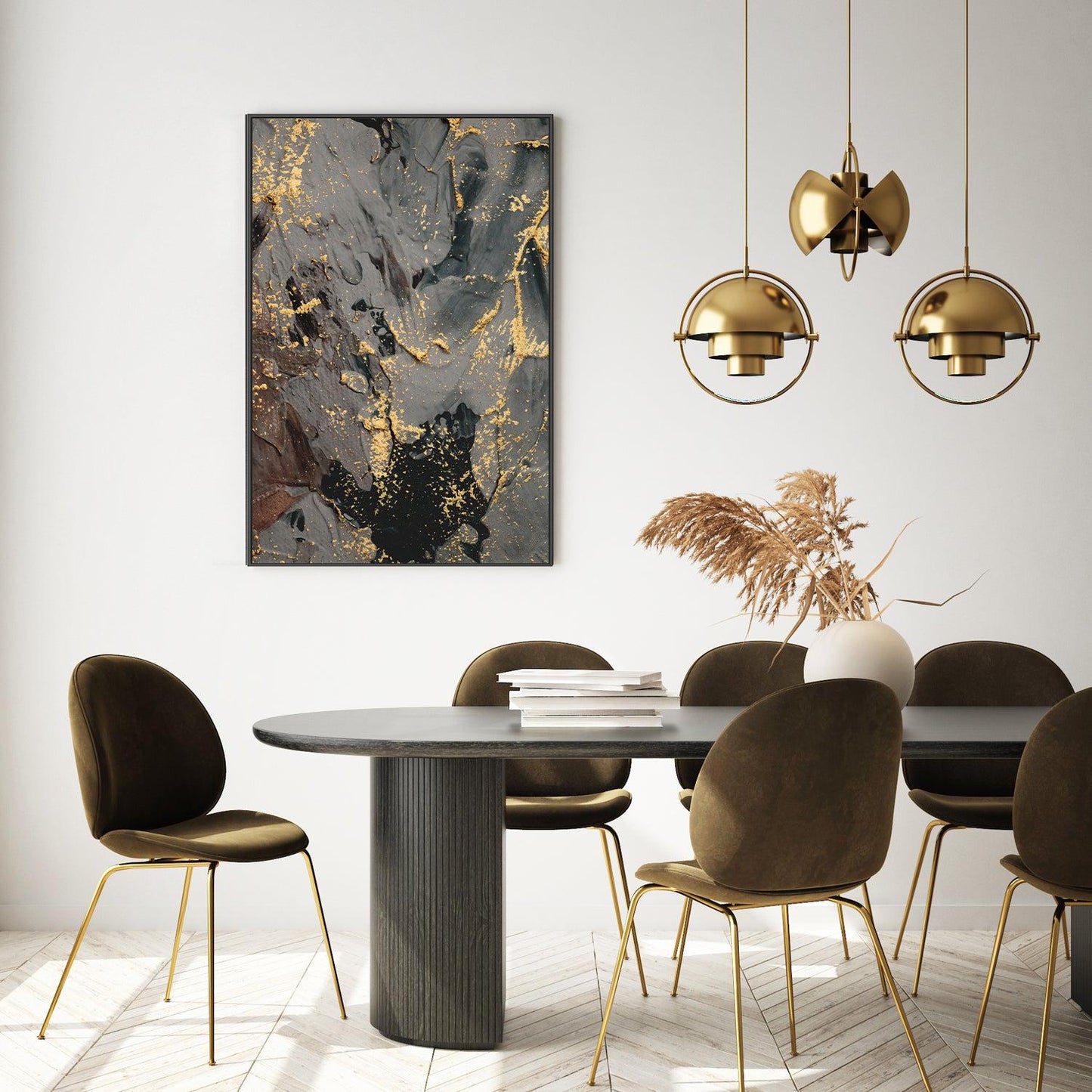 A Sprinkle Of Gold , Hand-painted Canvas