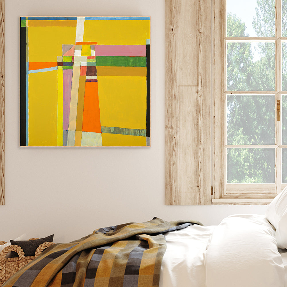 Coloured Angles, Style C, Hand-Painted Canvas