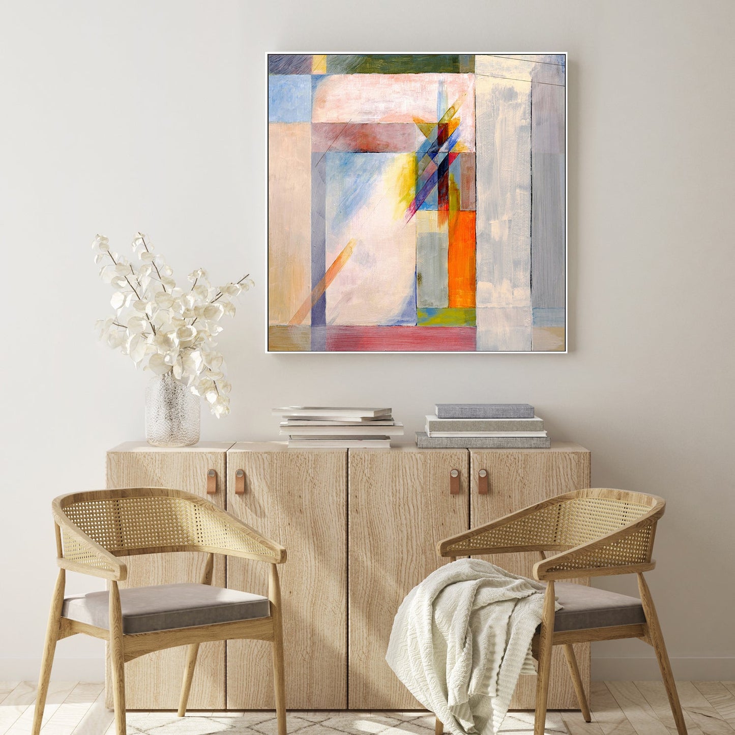 Coloured Angles, Style E, Hand-Painted Canvas