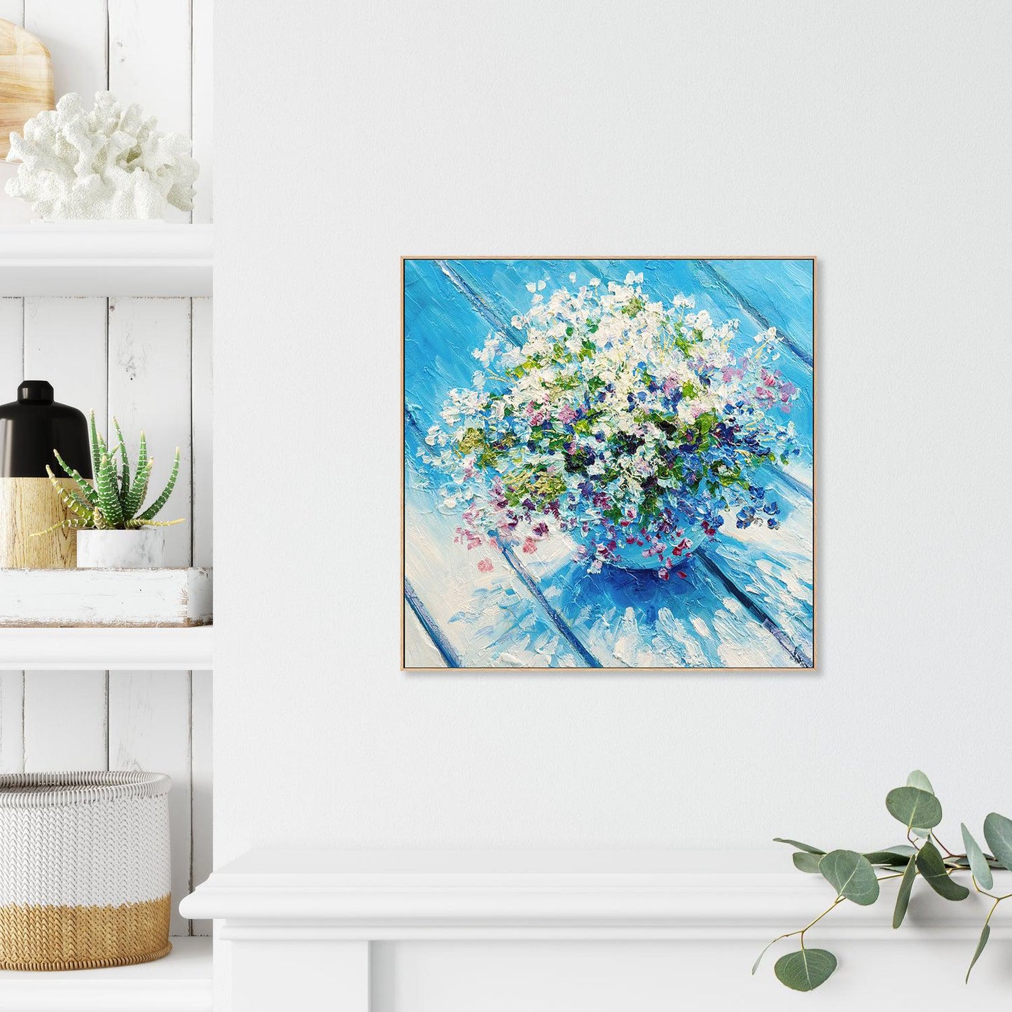 French Florals  , Hand-painted Canvas