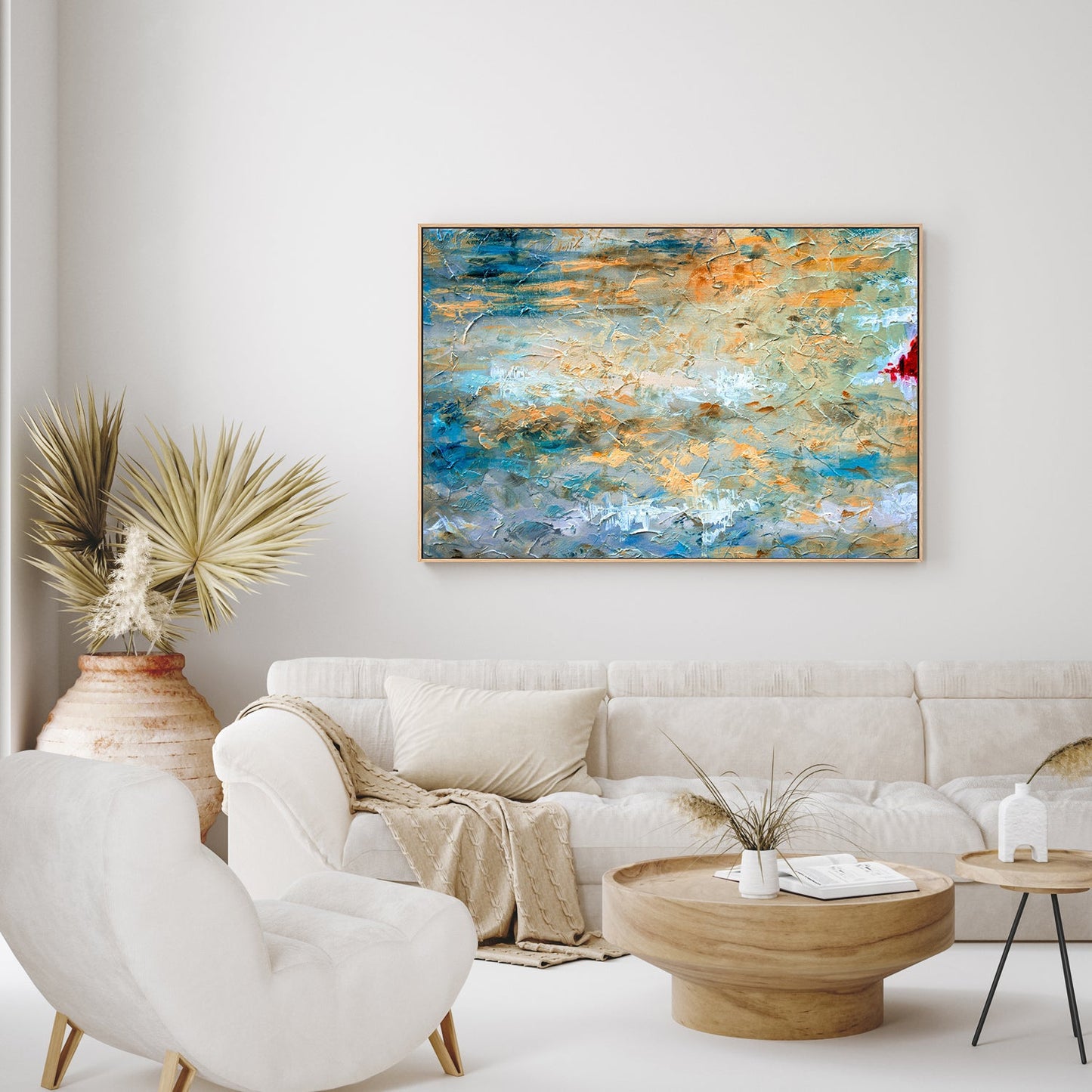 Rocky Surface , Hand-Painted Canvas