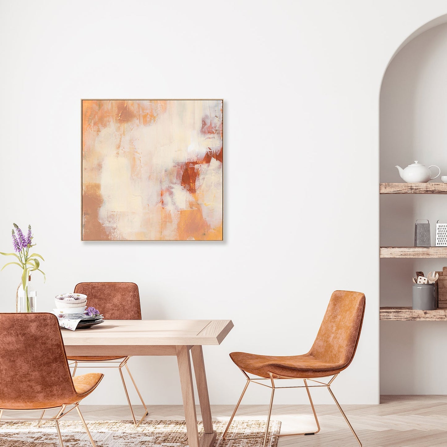 Peachy Dreams, Hand-Painted Canvas