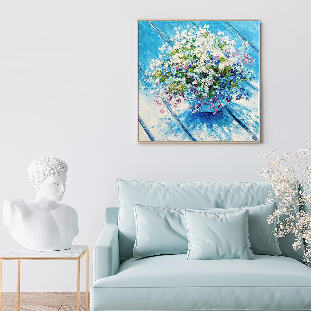 French Florals  , Hand-painted Canvas