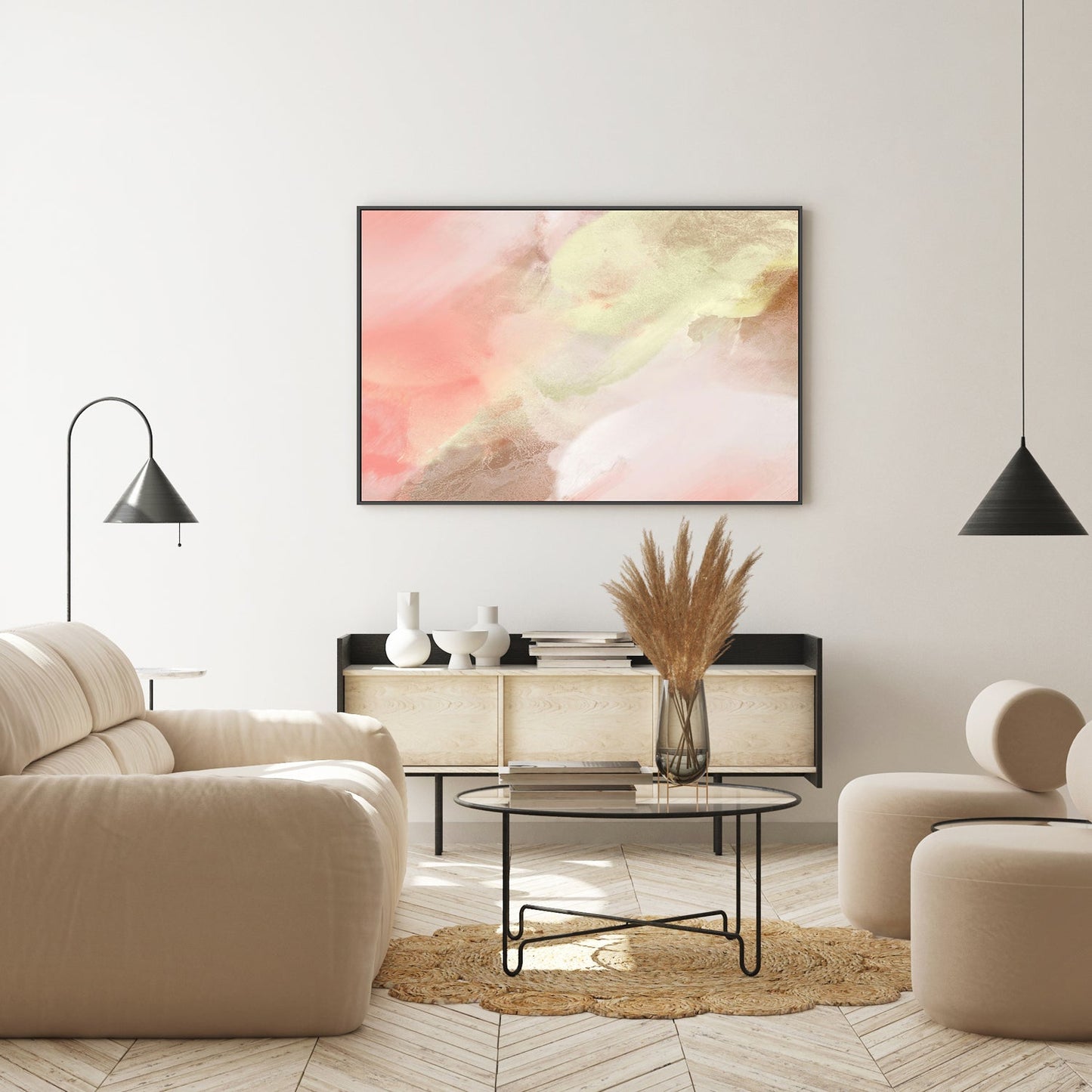 Pink Dreams , Hand-Painted Canvas