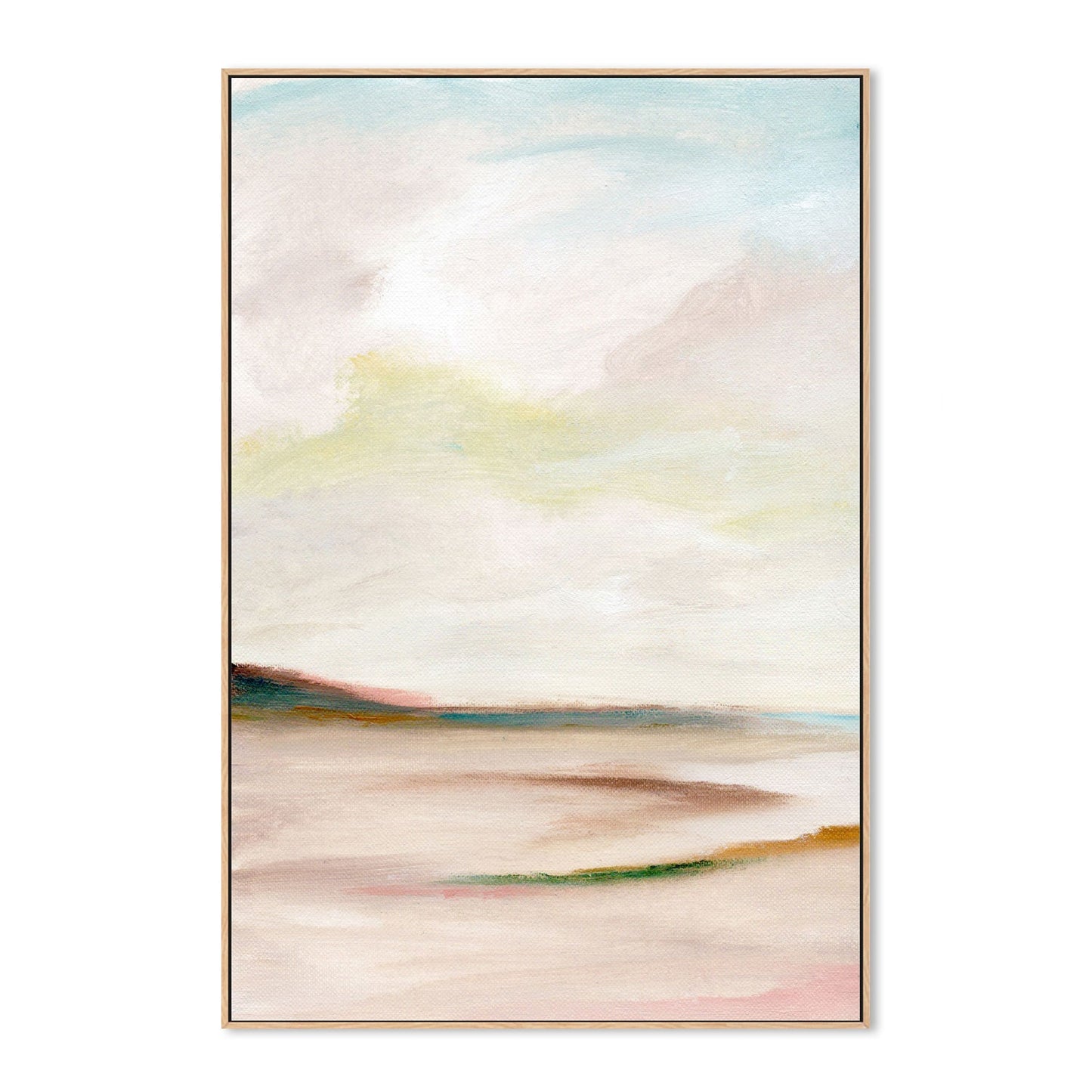 Misty Shore, Hand-Painted Canvas