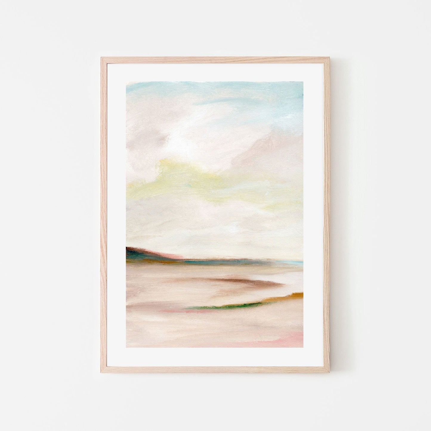 Misty Shore, Hand-Painted Canvas