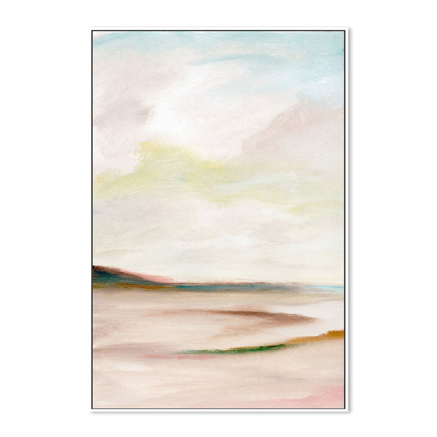 Misty Shore, Hand-Painted Canvas