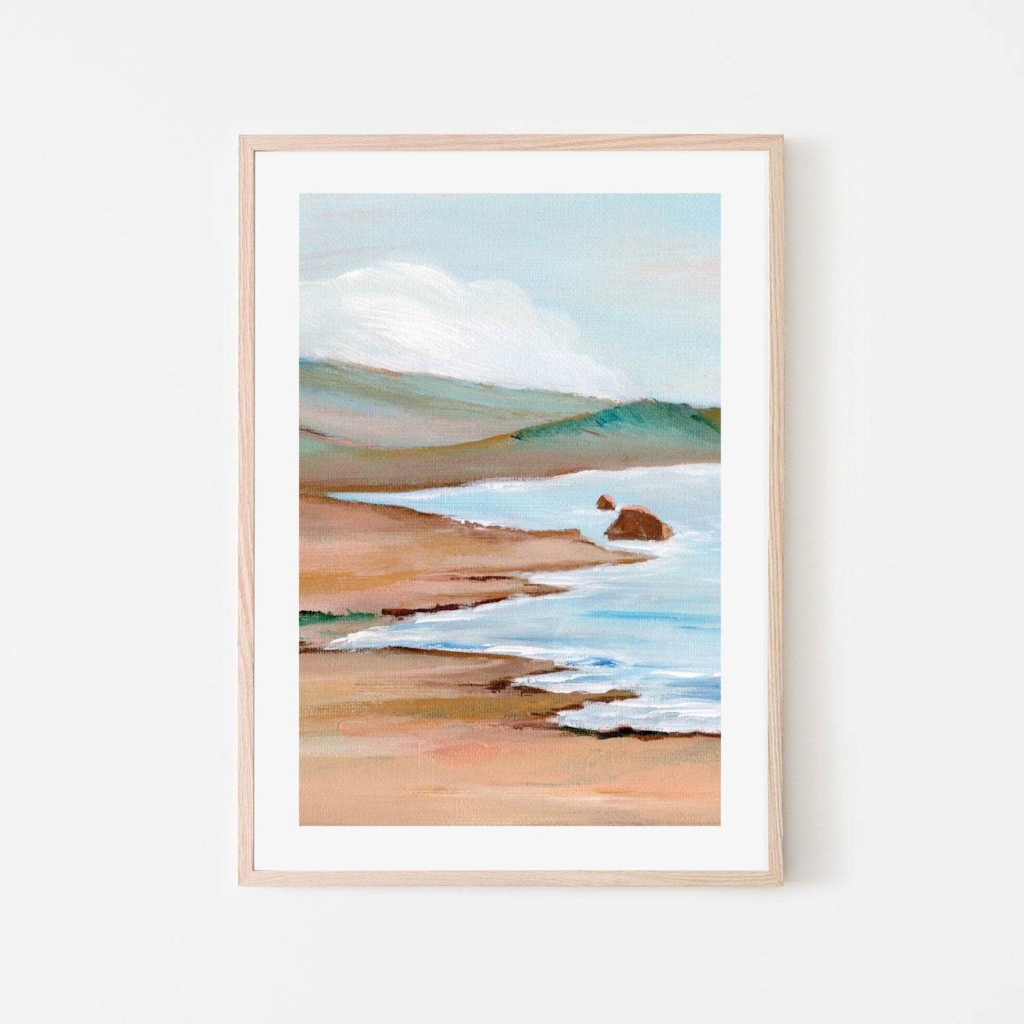 West Coast, Style A, Hand-Painted Canvas