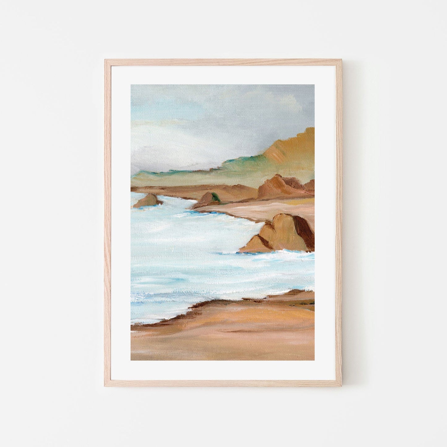 West Coast, Style B, Hand-Painted Canvas