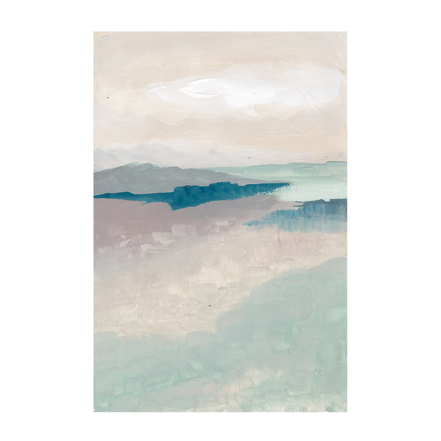 Tranquil Tides, Hand-Painted Canvas