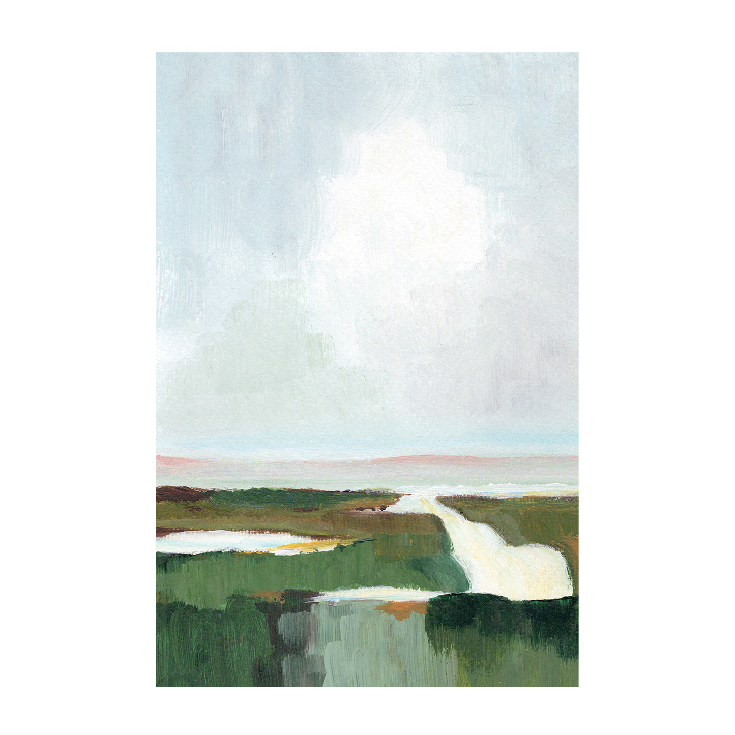 Tranquil Verdure, Hand-Painted Canvas