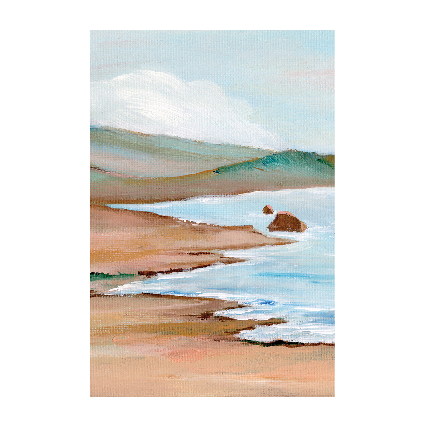 West Coast, Style A, Hand-Painted Canvas