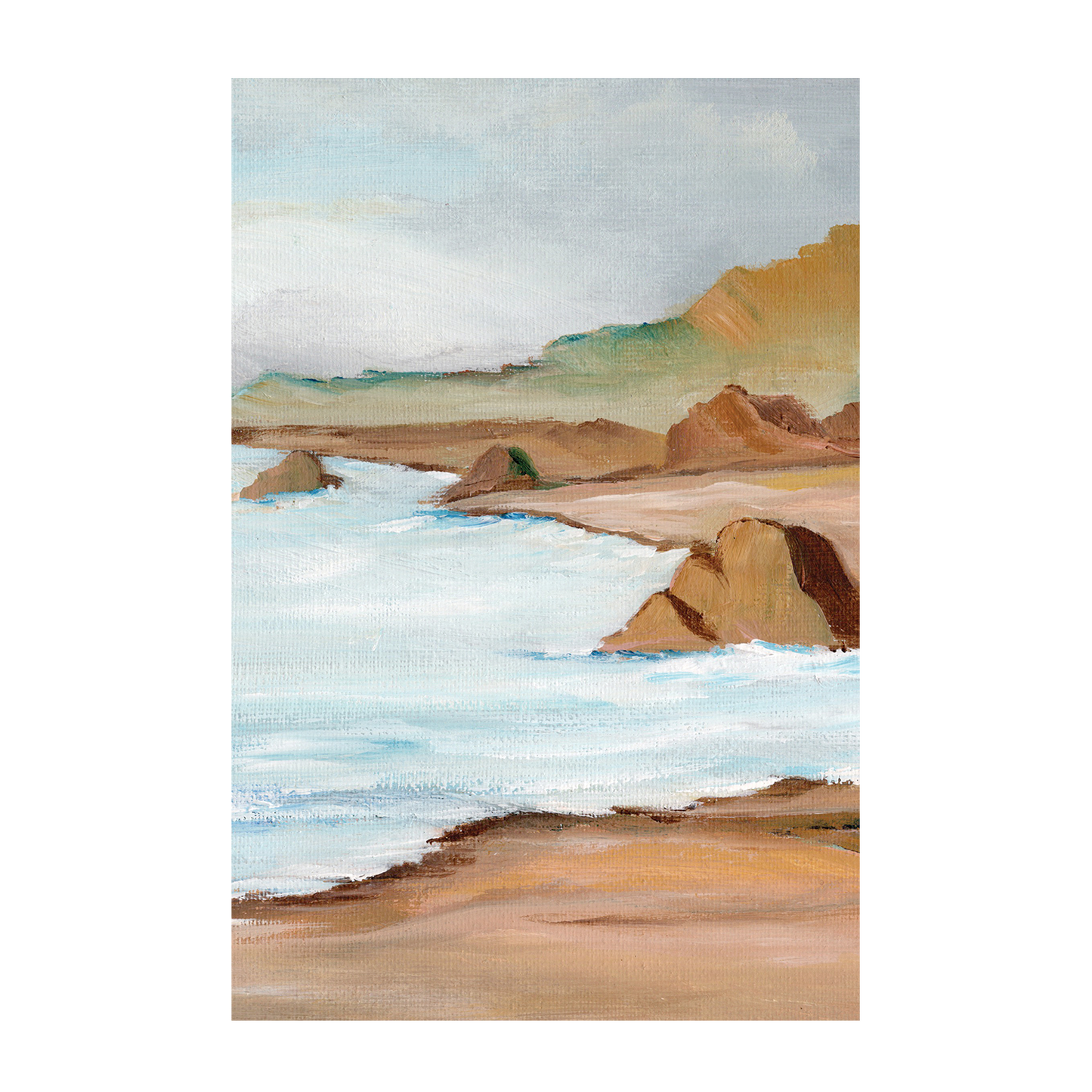 West Coast, Style B, Hand-Painted Canvas