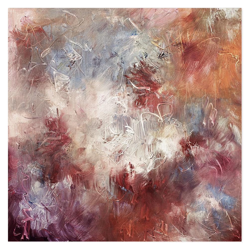 Scribbles, Abstract, hand-painted canvas-Framed-Canvas-Print-Poster-Gioia Wall Art