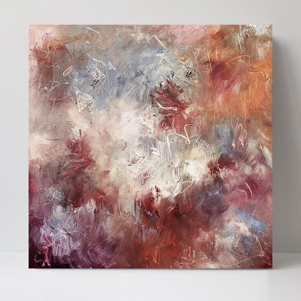 Scribbles, Abstract, hand-painted canvas-Framed-Canvas-Print-Poster-Gioia Wall Art