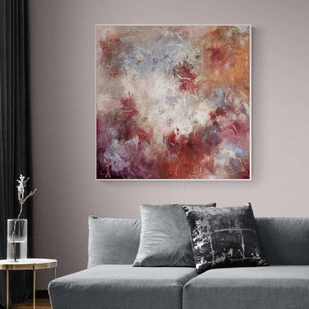 Scribbles, Abstract, hand-painted canvas-Framed-Canvas-Print-Poster-Gioia Wall Art