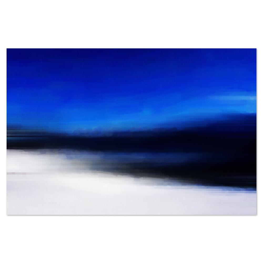 Deep Blue, Hand-painted Canvas-Framed-Canvas-Print-Poster-Gioia Wall Art
