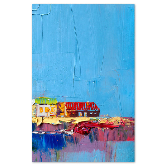 wall-art-print-canvas-poster-framed-A Towns Reflection-by-Gioia Wall Art-Gioia Wall Art