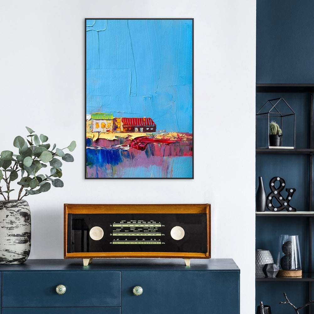 wall-art-print-canvas-poster-framed-A Towns Reflection-by-Gioia Wall Art-Gioia Wall Art