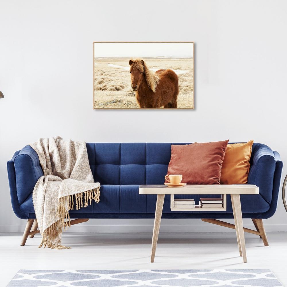 wall-art-print-canvas-poster-framed-A Wild Brown Horse-by-Gioia Wall Art-Gioia Wall Art