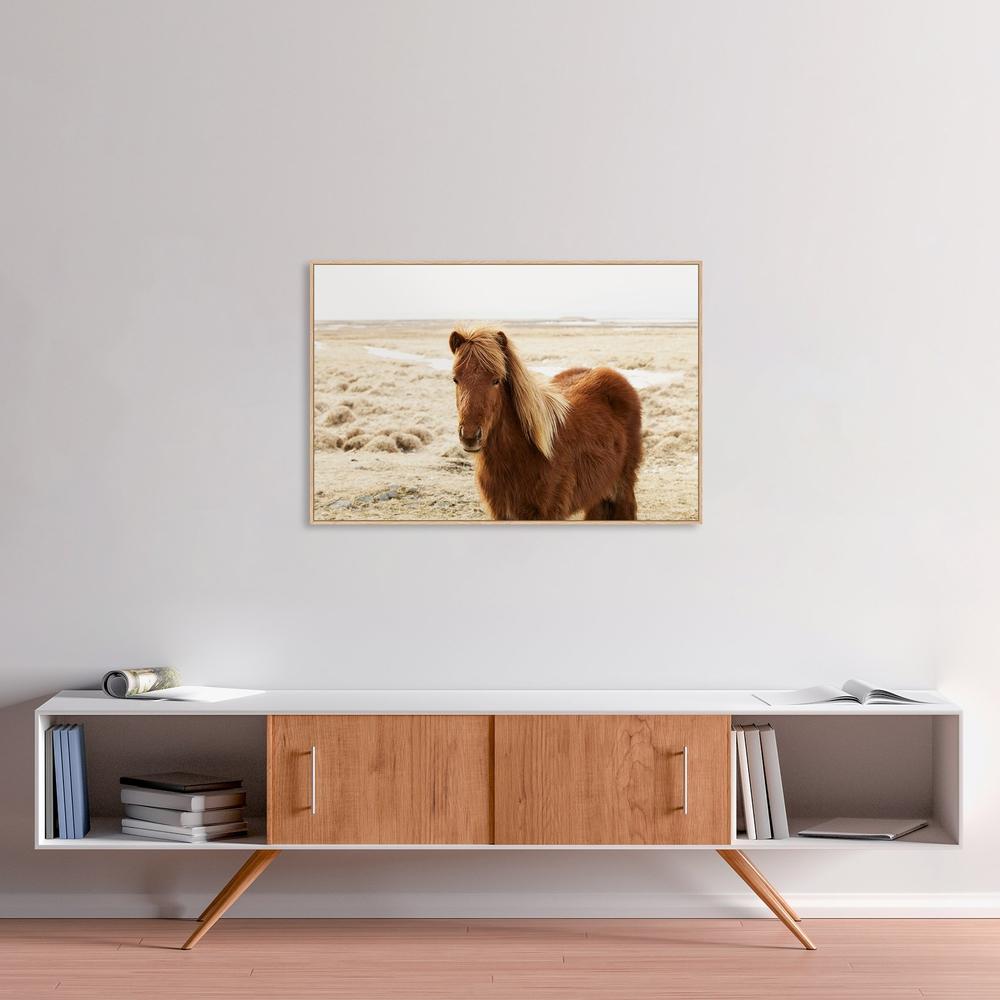 wall-art-print-canvas-poster-framed-A Wild Brown Horse-by-Gioia Wall Art-Gioia Wall Art